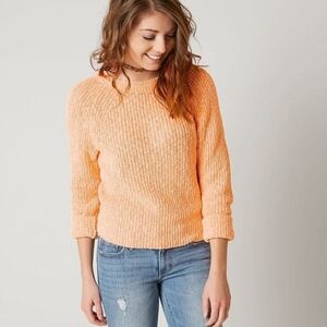 Free People Electric City sweater Tangerine neon Orange Peach Women's Size Small